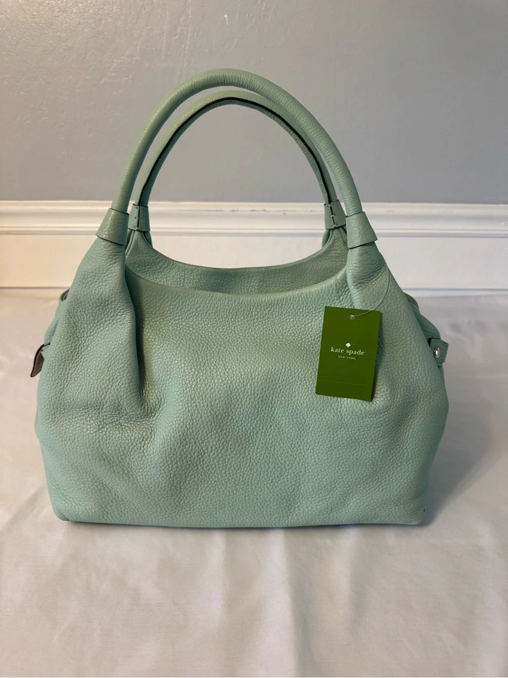 kate spade Dusty Mint Pebbled Leather Shoulder Bag